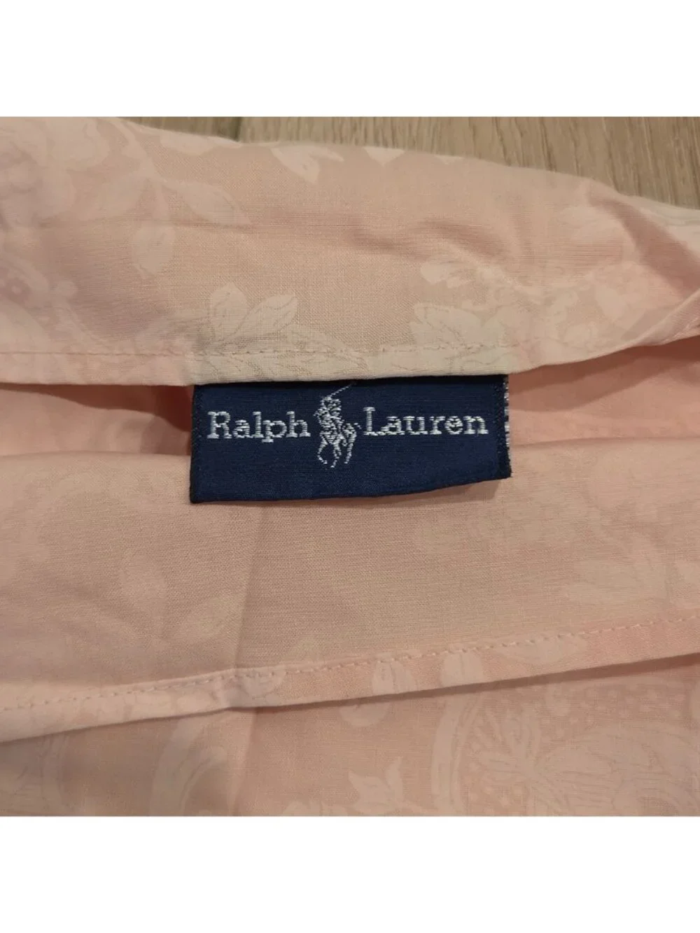Ralph Lauren Pink Avery Damask Ruffled Standard Pillow Sham